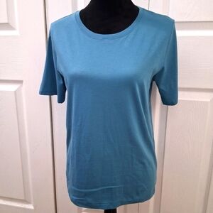 NWT Eileen Fisher Teal Tee Shirt   Size S/P